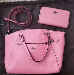 Coach satchel purse with matching wallet